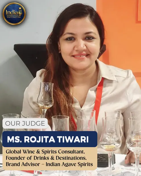 Iisc - Ms. Rojita Tiwari judge post — India International Spirits Competition